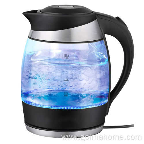 1.7l Cordless Fast Water Boiling Glass Eletric Kettle